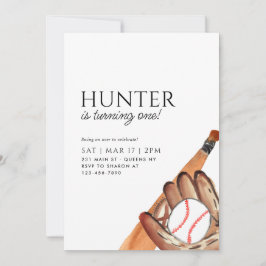 Modern Bat Glove Ball Sports Baseball Geburtstag Einladung