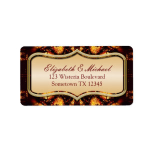 Modern Batik Fire Address Stickers Label Adressaufkleber
