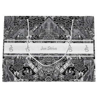 Modern BATIK Pattern Große Geschenktüte