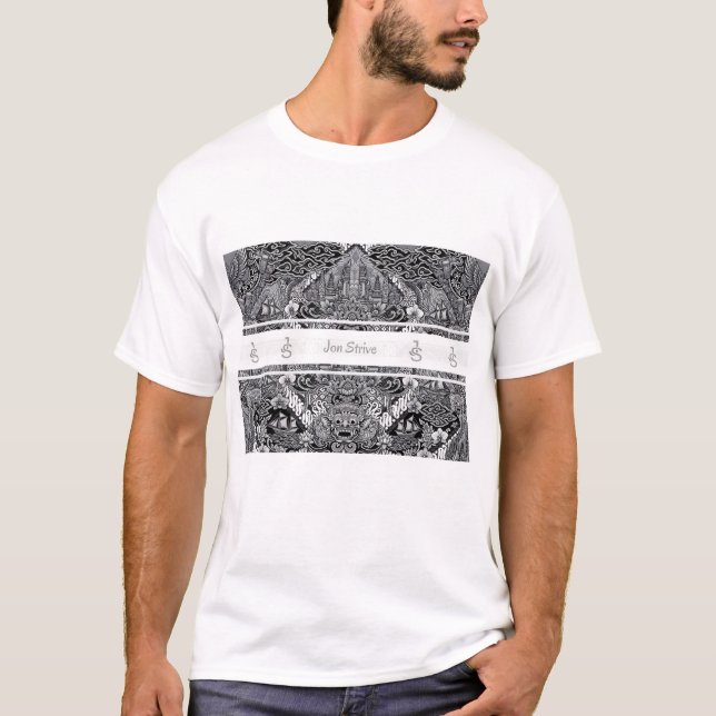 Modern BATIK Pattern T-Shirt (Vorderseite)