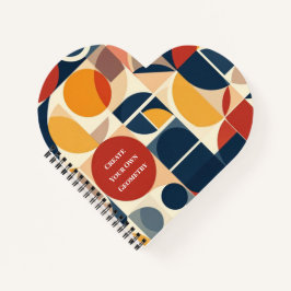 Modern Bauhaus Geometric Pattern Notizbuch