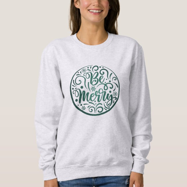 Modern Be Heiraten Weihnachten Runde Mandela Sweatshirt (Vorderseite)