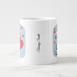 Modern be My Valentine Tasse für Paare