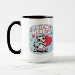 Modern be My Valentine Tasse für Paare