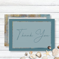 Modern Beach Abstrakt Aquamarin & Gold Hochzeit Da