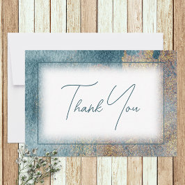 Modern Beach Abstrakt Wedding Danke Karte