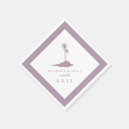 Modern Beach Island Wedkins - Violet Serviette