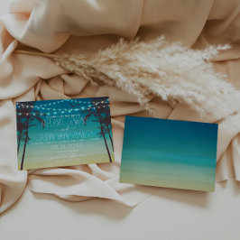 Modern Beach Tropical Palm Tree Einladung Hochzeit