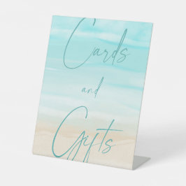 Modern Beach Wedding Cards & Gifts Pedestelle Zeic Sockelschild