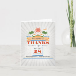 Modern Beach Wedding - Danke an die Karten