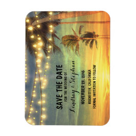 Modern Beach Wedding Save the Date Magnet