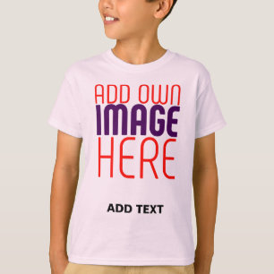 MODERN BEARBEITBARES SÜßES BLAßROSA BILDTEXT-VORLA T-Shirt
