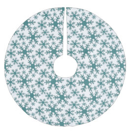 Modern Beautiful Blue Snowflake Muster Weihnachten Polyester Weihnachtsbaumdecke