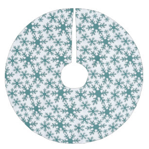 Modern Beautiful Blue Snowflake Muster Weihnachten Polyester Weihnachtsbaumdecke