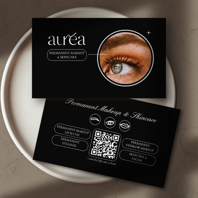 Modern Beauty Cosmetic Salon Business Card Visitenkarte (Von Creator hochgeladen)