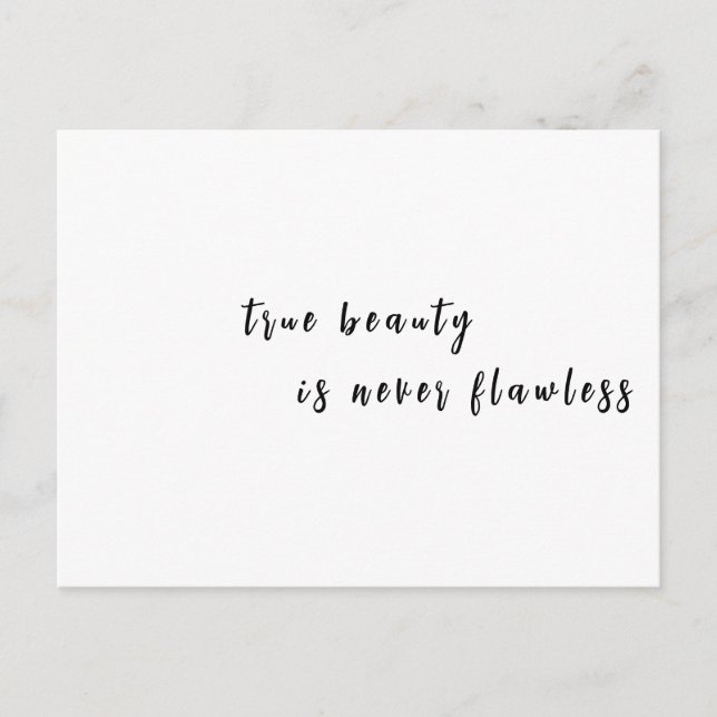 Modern Beauty Inspirational Quote Design Postkarte (Vorderseite)