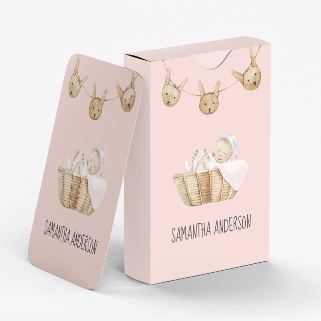 Modern Beauty Pastel Pink Name Spielkarten (Von Creator hochgeladen)