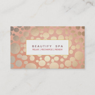 Modern Beauty Salon & Wellness-Center Imitate Gold Visitenkarte