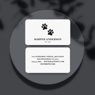 Modern Beauty Simple Pet Care Berufliches Logo Visitenkarte