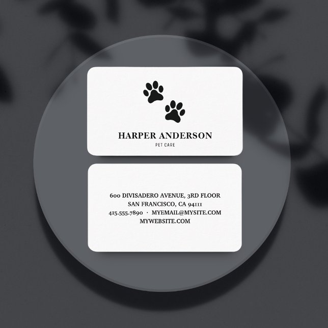 Modern Beauty Simple Pet Care Berufliches Logo Visitenkarte (Von Creator hochgeladen)