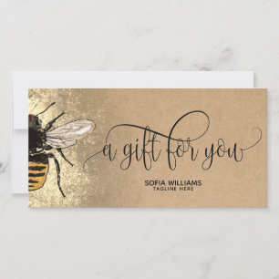 Modern Bee Honeybee Honey Gift Card