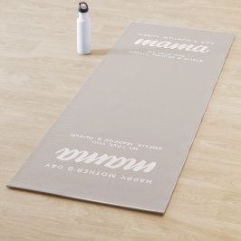 Modern Beige Mama Kid's Names Mother's Day Yogamatte