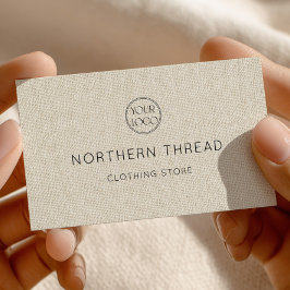 Modern Beige Textured Visitenkarte