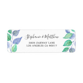 Modern bemalt blaues Leaf Wasserfarbe Foliage