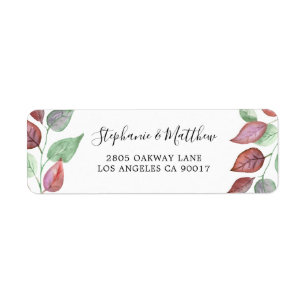 Modern bemalt Burgundy Leaf Wasserfarbe Foliage