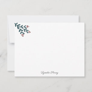 Modern Berries Illustration Elegante Weihnachten Mitteilungskarte