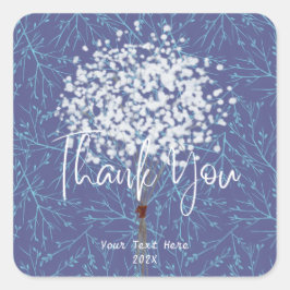 Modern Beruflich Blue Vielen Dank Quadratischer Aufkleber