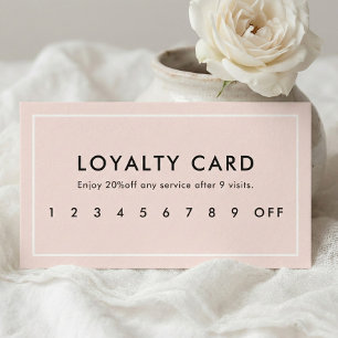 Modern Beruflich Blush Pink Loyalty Card Treuekarte