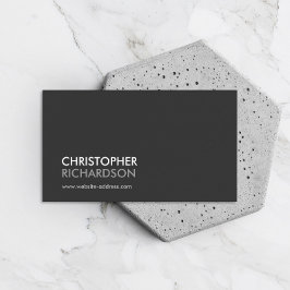 MODERN BERUFLICH Dark Gray Visitenkarte
