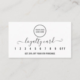 Modern Berufliche Logos in Schwarz und Weiß Treuekarte