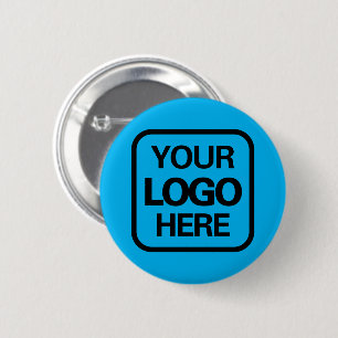 Modern Berufliches Business Logo Sky Blau Button