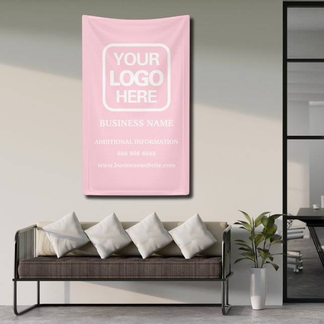 Modern Berufliches Firmenlogo Rosa Banner (Von Creator hochgeladen)