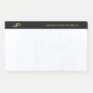 Modern Berufliches Monogram Black Simple Post-it Klebezettel