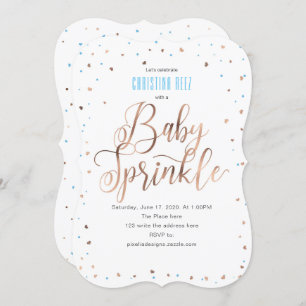 Modern, besprühen das Rosengold, einfach, mit Einladung