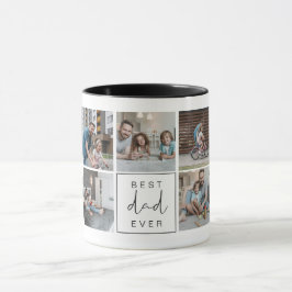 Modern Best Dad Ever Custom Photo Coffee Tasse