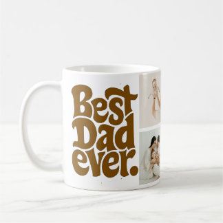 Modern Best Dog Dad Photo Kaffeetasse