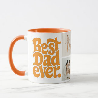 Modern Best Dog Dad Photo Tasse