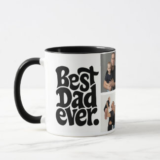 Modern Best Dog Dad Photo Tasse