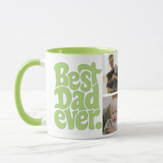 Modern Best Dog Dad Photo Tasse