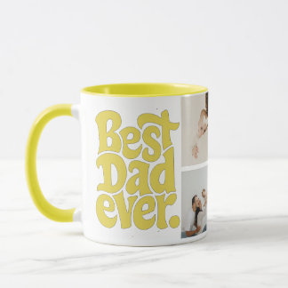 Modern Best Dog Dad Photo Tasse