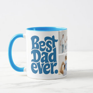 Modern Best Dog Dad Photo Tasse