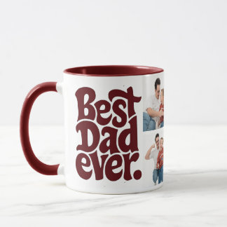 Modern Best Dog Dad Photo Tasse