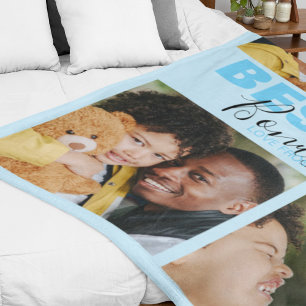 Modern Best Ever Bonus Vater   Foto Collage Fleece