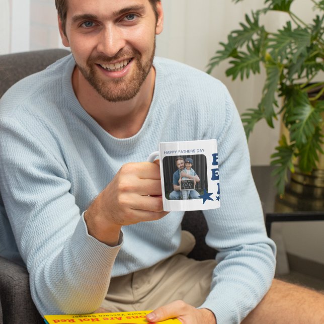 Modern Best Ever Vater | FotoCollage Kaffeetasse (Von Creator hochgeladen)
