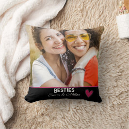 Modern Best Friend Foto & Name Kissen