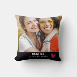 Modern Best Friend Foto & Name Kissen